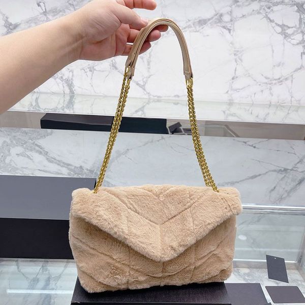 

bags cross body purse fur womens shoulder bag designer brand wallet tote gold hardware genuine leather fashion flap luxury handbag winterhan