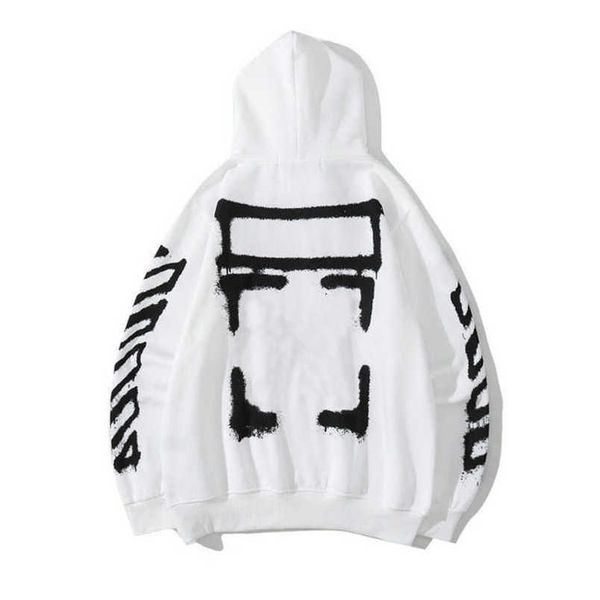

luxury classic men's sweatshirts brand offs pullover shirts hoodies women sweater men arrow cross letter print hoodie tees trend coat, Black