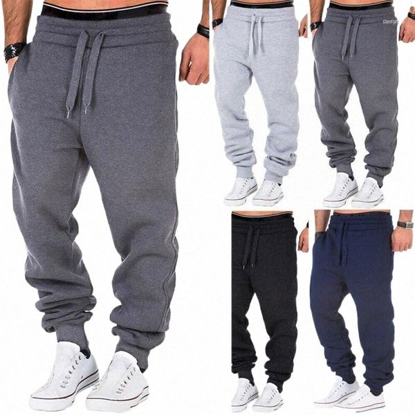 

men's pants 2021 fashion loose trousers sport gym exercise tracksuit skinny jogging joggers sweat rope tie mens slim fit pants1 c9ty#, Black