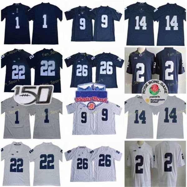 

ncaa 150th penn state nittany lion 26 saquon barkley 14 sean clifford 22 sj hn cappelletti 1 kj hamler 9 trace mcsorley college jerseys, Black