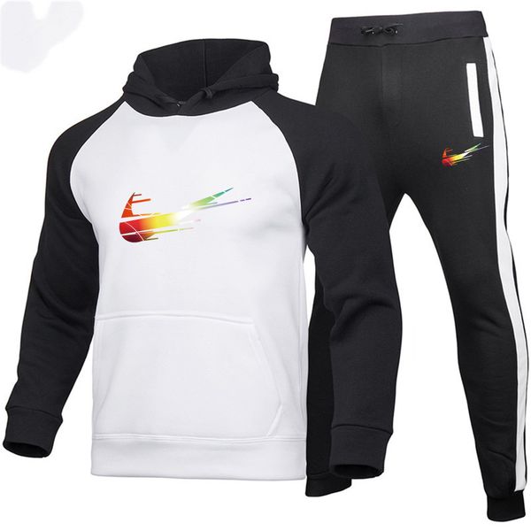 

designer new brand men's tracksuits fashion mens plush hooded tracksuit mans womens streetwear loose hoodies multicolor suit hiphop, Gray
