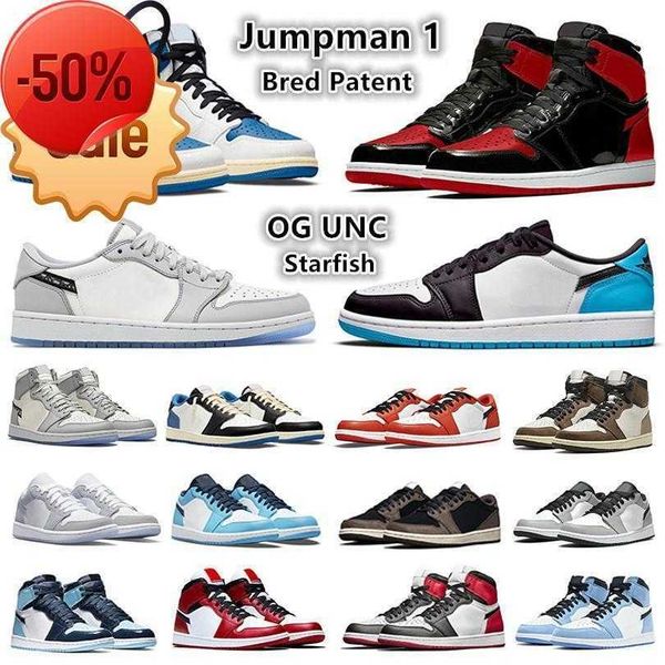 

jumpman 1 mens basketball shoes low 1s sneakers bred patent reverse mocha fragment university blue unc starfish light smoke wolf grey