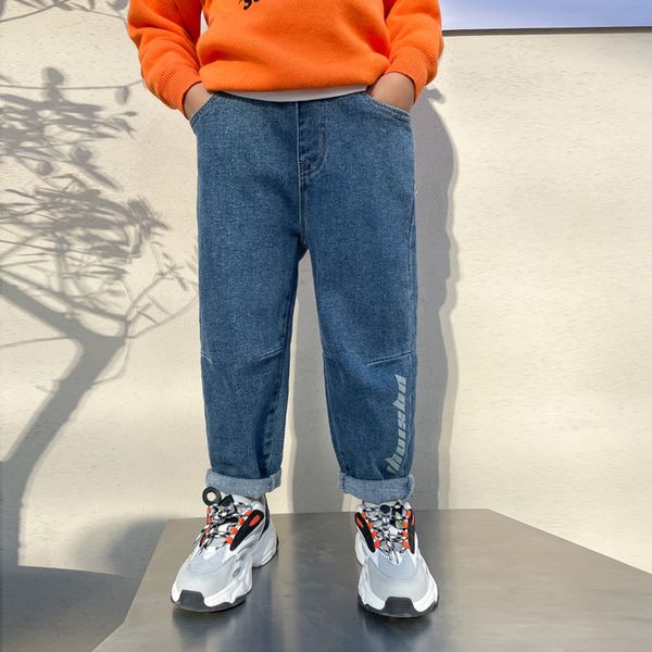 

jeans diimuu 5-11 years kids trousers clothing boys children denim pants autumn boy solid long young's 220923, Blue