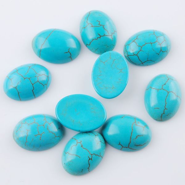 

turquoises stone loose gemstones flat back oval cabochon 12x16x5mm cab no drill hole jewelry making u3236, Black