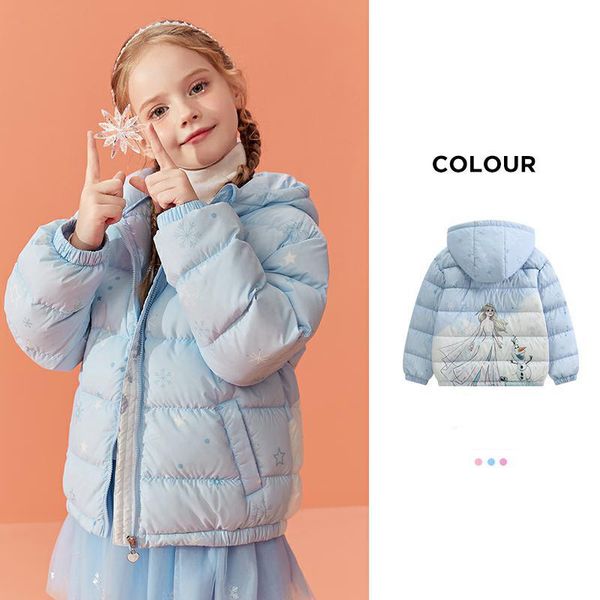 

disney authentic authorized down coat short lightweight down jacket 2022 autumn and winter new baby warm top, Blue;gray