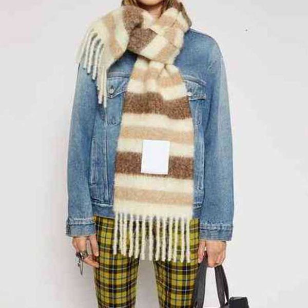 

fashion luxury ac scarf men's women shawls imitation cashmere wraps rainbow thick beard lattice neckerchief tassel warm bib female i0dg, Blue;gray