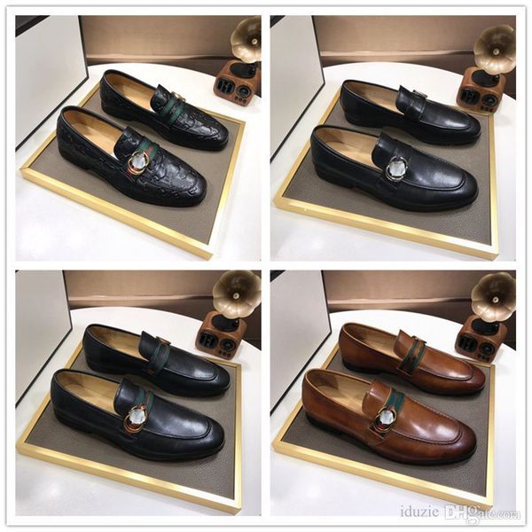 

summer men dress shoes patent leather designer luxury g men's business shoes italian style fashion man shoe male footwear, Black