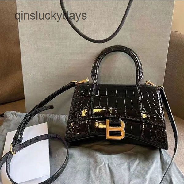 

luxury balencaig bags outlet high class b family hourglass women's crocodile pattern 2022 new summer one shoul