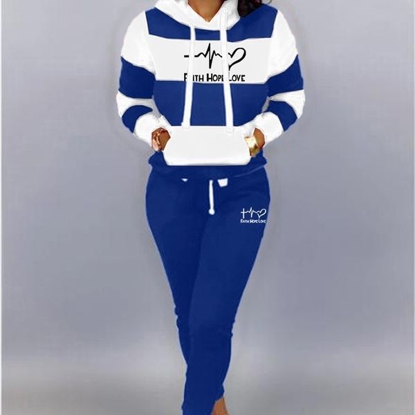 

women's tracksuits 2 piece set spring autumn tracksuit women sweatshirt print hoodiespants sportwear women's sports suit hooded se, Gray