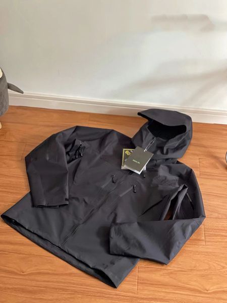 

2022 arc men alphaaa gold embroidery gore-texpro sv skull bird jacket waterproof shell function outdoor jackets coat, Black;brown