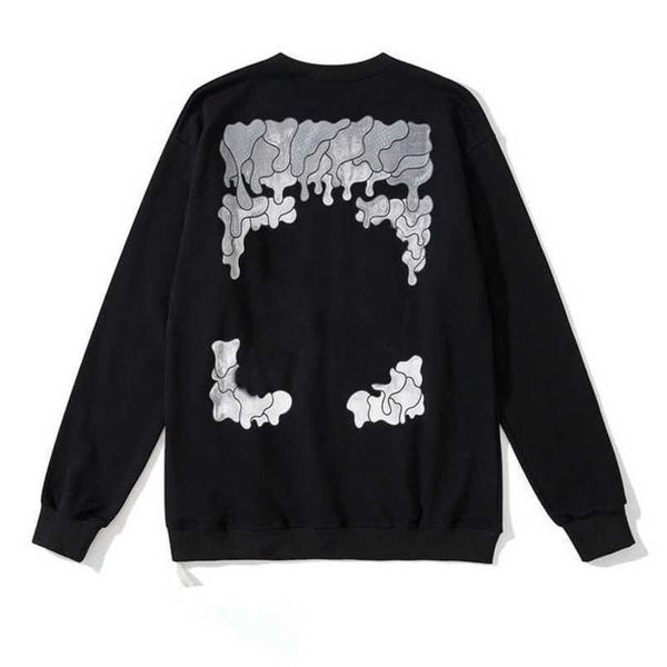 

fashion luxury women's pullover jackets sweatshirts brand offs hoodies women sweater men arrow cross letter print street trend coat ja, Black;brown