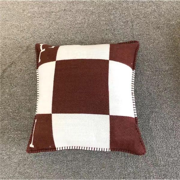 

fashion thick cashmere scarf throw pillow casual sofa cushion wool knitted syw, Blue;gray