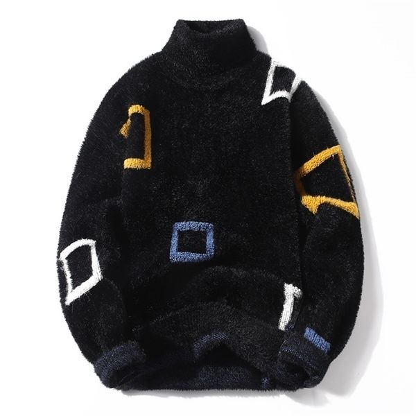 

men's sweaters thick cashmere turtleneck sweater men winter male pullovers comfortable mens christmas jumper soft warm pull homme 2209, White;black