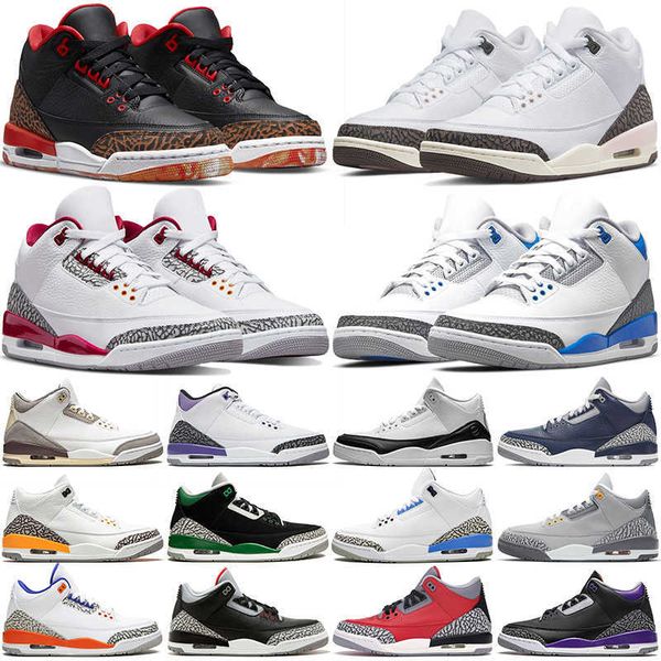 

men basketball shoes 3s neapolitan cardinal red black cat cool grey racer blue pure white unc court purple pine green 3 outdoor mens sports