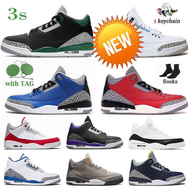 

pine green 3 men basketball shoes 3s black cement racer blue fire cardinal red court purple cool grey unc laser orange katrina mens sneakers