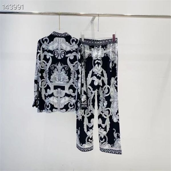 

women's two piece pants cv1856 fashion women sets runway luxury european design party style women's clothing 220926, White