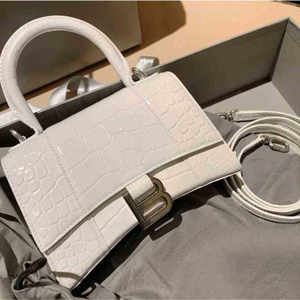 

handbags crossbody balencaigass fashion bags home female hourglass 2022 messenger armpit leather crocodile pattern