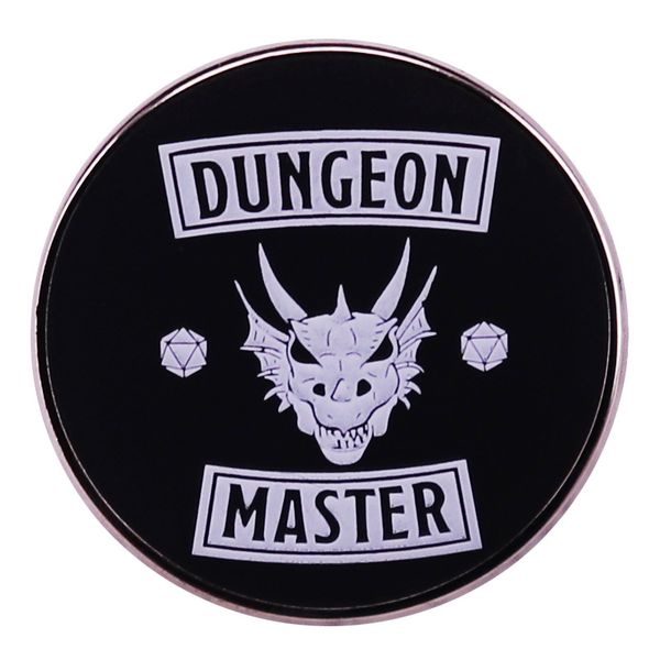 

dragon and dungeon game dungeon master pin badge backpack decorative metal jewelry brooch, Blue