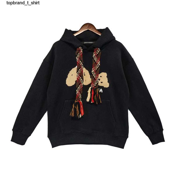 

men's hoodies sweatshirts designer palmss fashion brand angelss embroidery plush hoodie men women, Black