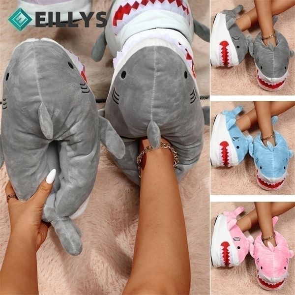 

slippers funny keep warm house shoes male female fluffy fur panda home plush men women's indoor 220923, Black