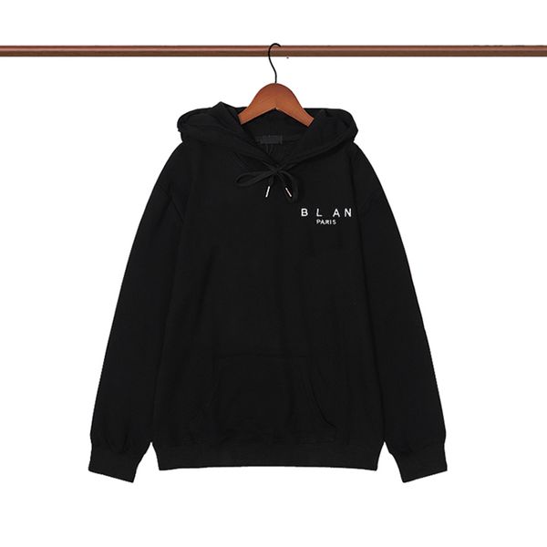 

mens designer hoodie womens pullover sweatshirts felpa cotton jumper balman letter print classic hooded sweater loose hoodies, Black