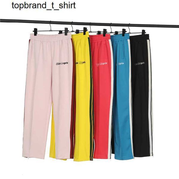 

new men's designer pants palmss fashion black white angelss stripe casual pants men women's sweatpants