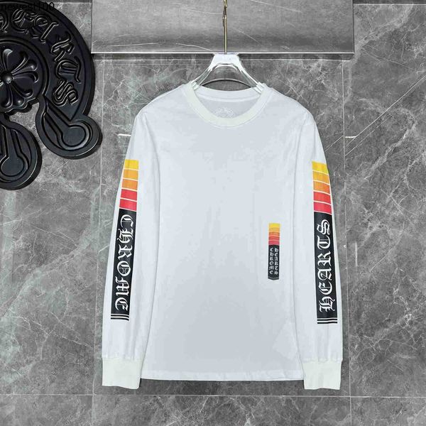 

dsigner new men hoodies sweatshirts chrome heratss cro new men women letter gradient color charging ch power long sleeve, Black