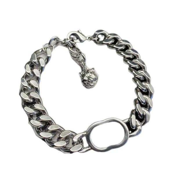 

men women choker necklace designer stainless steel bracelets cuban link silver chain letter pendants for hip hop collar link a
