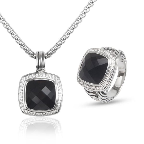 

necklaces set for women jewelry sets zircon women 14mm pendant necklace, Black