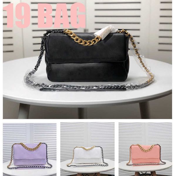 

19 handbag designer shoulder bag quilted handle genuine leather luxuries flap bags soft pillow texture gold chain women crossbody top