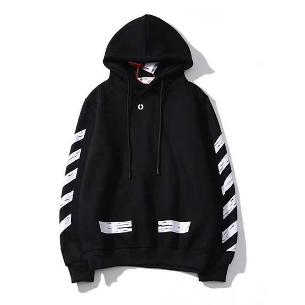 

luxury women's classic jackets sweatshirts brand offs pullover hoodies women sweater men arrow cross letter print black white hoodie t, Black;brown