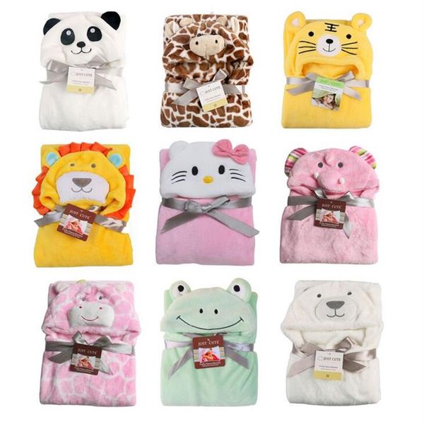 

new 3d cartoon coral fleece infant cloak baby blanket envelope stroller wrap for newborns baby bedding blanket269p