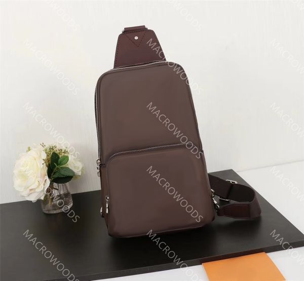 

avenue sling bag designer men shoulder bag leather messenger bag double zip closure crossbody special canvas travel bags outside zipped pock