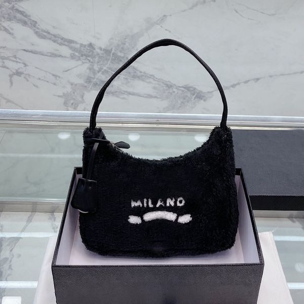 

re-edition 2000 terry mini bag 2005embroidered drill hobo tote enameled metal triangle logo underarm handbags wallets designers lady half mo