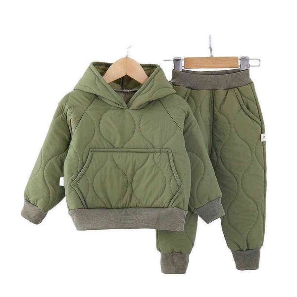 

Autumn Winter Children Clothing Sets Jacket Plus Veet Baby Clothes Boy Girl Warm Kids Suit Hoodies Pants, Pink