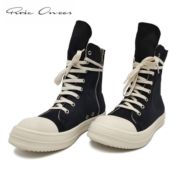 

dress shoes rick original rric owens women's sneakers men's streetwear men shoe casual canvas boots 220923 sgfdsg, Black