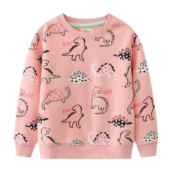 

pullover jumping meters arrival dinosaurs print girls sweatshirts fashion kids girls costume long sleeve autumn baby shirts 220924, Blue