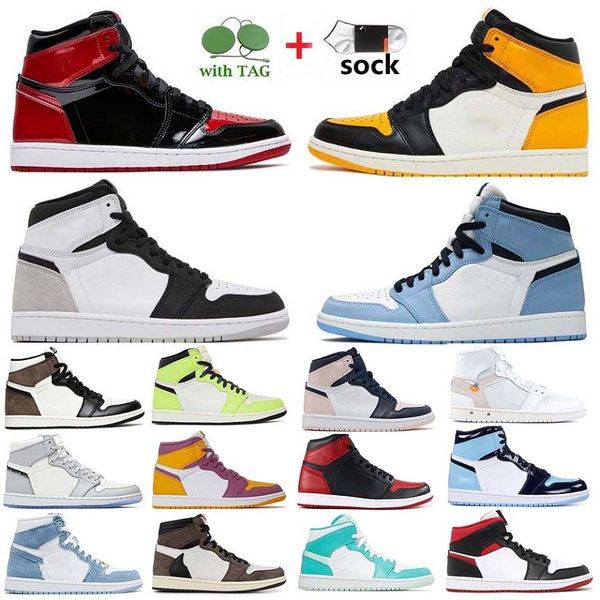 

og basketball shoes sports sneakers trainers university blue hyper royal patent panda dark mocha bred 1s shadow unc smoke grey chicago jumpm