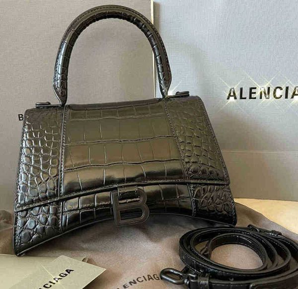 

handbags crossbody balencaigass fashion bags bag leather 2022 star same messenger female family hourglass character