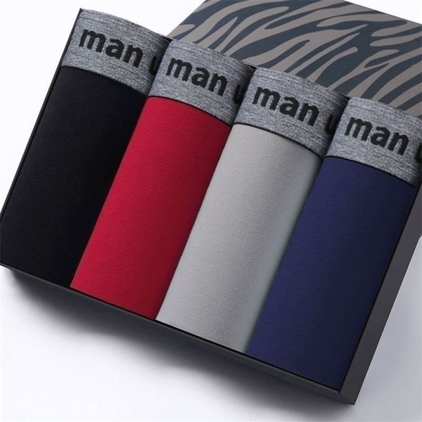 

underpants men underwear cotton boxers panties comfortable mens underpants solid cuecas trunks brand shorts men boxer plus size 220926, Black;white