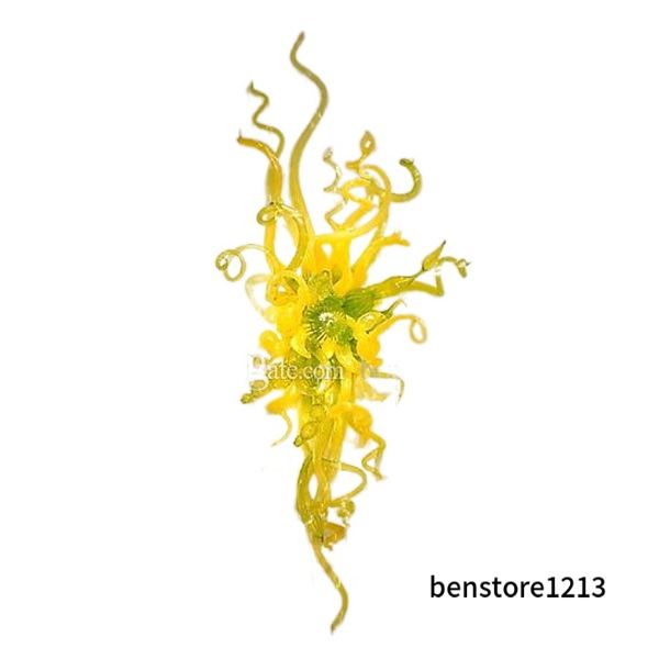 

novelty lighting wall art lamps mouth blown glass lights murano style glass flower paltes craft fantastic artistic residential lrw057