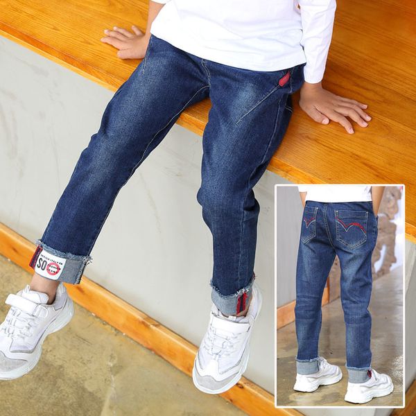 

jeans boys pants autumn kids denim clothing big boys jeans doll cotton trousers baby children roupas infantis menina leggings 220923, Blue