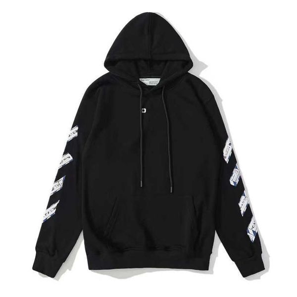 

luxury classic men's sweatshirts offs pullover shirts hoodies women sweater men arrow letter print black white hoodie tees trend coat