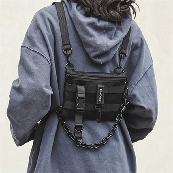 

waist bags functional tactical chest for fashion bullet hip hop vest streetwear pack woman black wild rig 220923