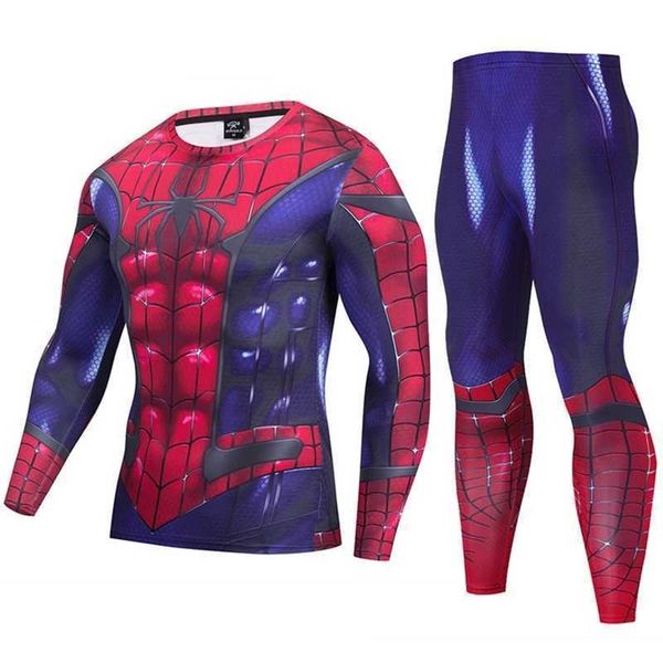 

mens tracksuits compression mens sports quickdrying running 3d printed highquality jogging training fitness sportswear 220920, Gray