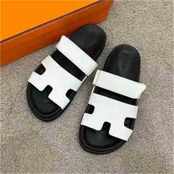 

chypres slippers herme sandals original slide h beach classic flat summer leathe, Black