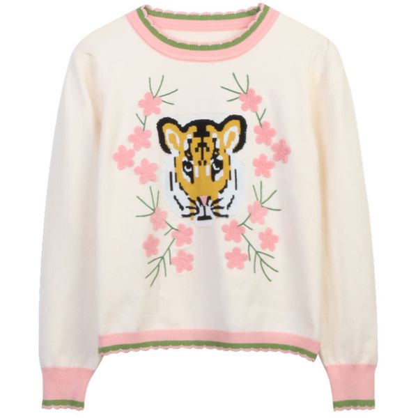 

901 2022 runway autumn women's sweaters brand same style crew neck long sleeve pullover women's mingmei, White;black