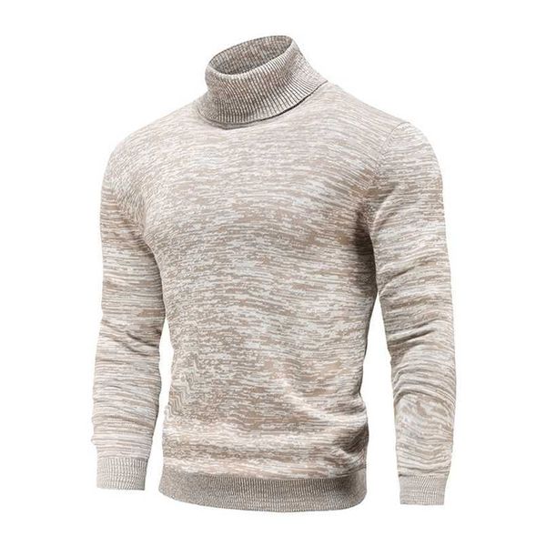 

men's sweaters winter turtleneck cotton slim knitted pullovers men solid color casual male autumn knitwear 220923, White;black