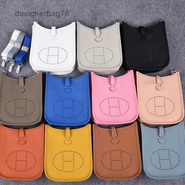 

women bags designer bag 2022 women togo bags hermss layer cow leather bucket evelynes women's litchi pattern h hollow one shoulder wxxi