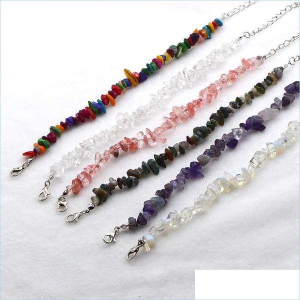 

charm bracelets charm bracelets vsnow trendy 6 designs natural mticolor irregar stones bracelet for women handmade asymmetry bdedome dh6fk, Golden;silver
